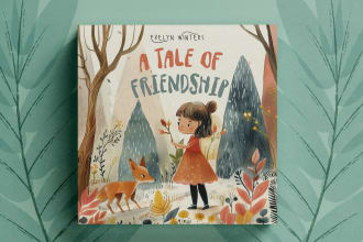 create cute children book cover and illustrations