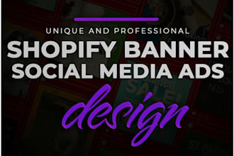 design eye catching shopify website banner and hero banner