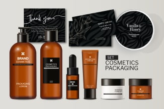 beauty skin care product label cosmetic product design