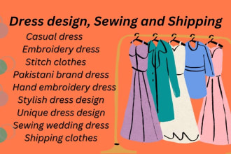 design, sewing and shipping pakistani brand dresses