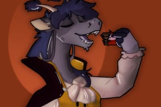 make a christmas furry art for gift or yourself