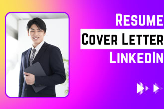 write and optimize your resume, cover letter and linkedin