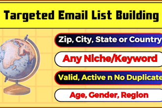 build premium niche targeted email list building n verified email