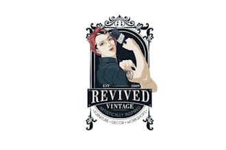 design awesome modern furniture painting business logo