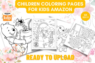 deliver 13000 children coloring pages for kids amazon KDP etsy