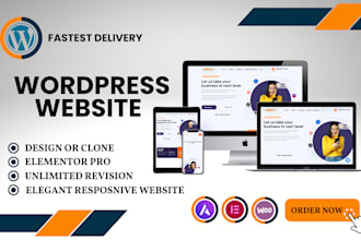 design or  clone  wordpress website using elementor pro