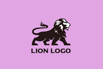 design lion head logo with unlimited revision