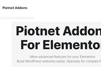 install pafe  piotnet addons pro for elementor