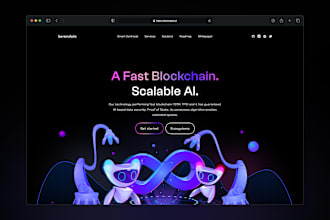 design crypto, web3 UI UX landing page website in figma