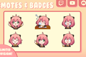 create custom twitch emotes, youtube emoji, and sub badges