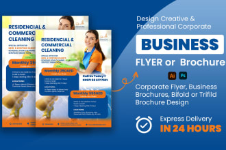 design creative business flyer, brochure,or corporate flyers