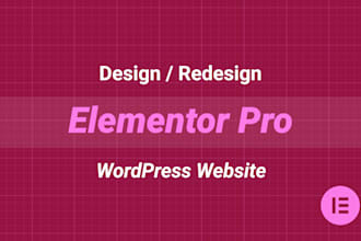 design wordpress website with elementor pro