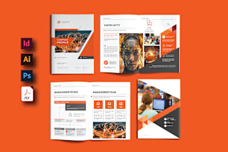 design company profile,booklet,ebook,catalog annual report, proposal, brochure