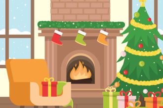 design christmas themed illustration