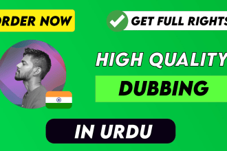 dub movie, web series or videos in urdu male voice