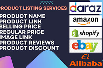 do professional product listing and data scraping
