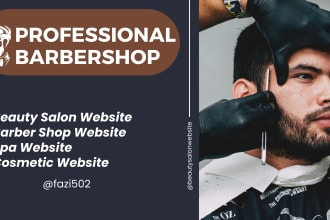 design barber website and beauty salon responsive website