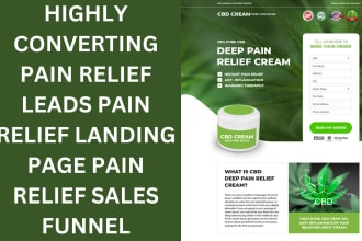generate pain relief leads via pain relief landing page pain relief sales funnel