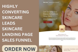 generate qualified skin care leads skin care landing page skin care sales funnel