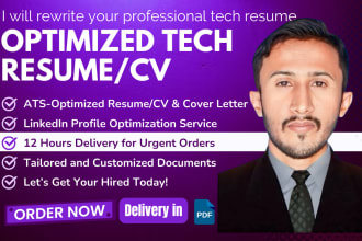write professional resume, cover letter and linkedin
