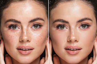 do high end portrait skin beauty photo retouching