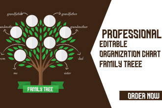 design your  organization chart, genealogy family tree