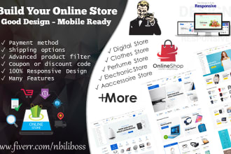 build your online store with all functionality needed