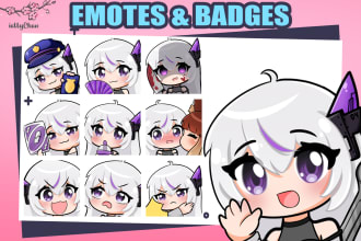 create cute twitch emotes in bulk for you