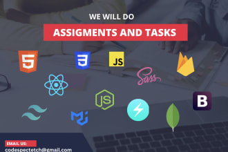 do your assignments in vanilla js react js firebase as a web developer