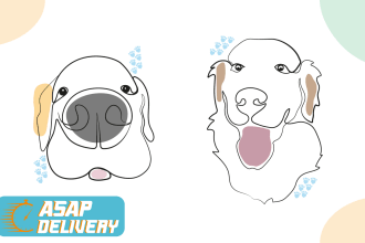 do digital pet portrait cartoon vector of your mascot