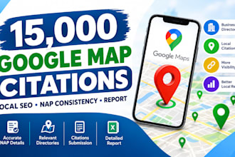 build 15000 google maps citations for local SEO