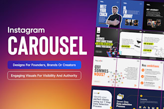 design attractive instagram carousel post and infographics