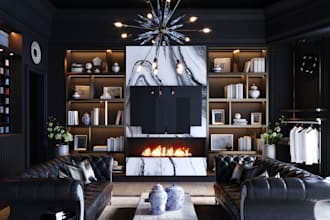 create exclusive interior design,  3d visualization