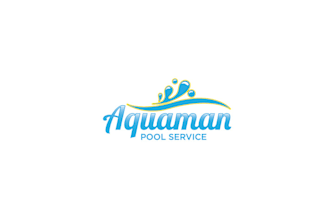 make awesome modern aquaman pool service logo