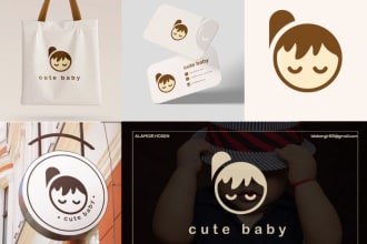 design cute baby logo for baby shop and baby products