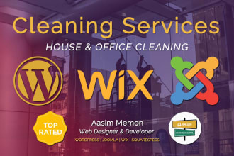 build cleaning services website for house, office cleaning