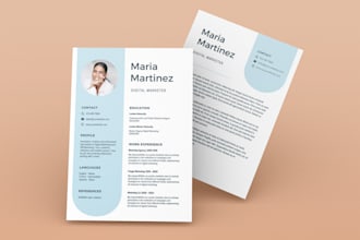 professionally design CV, resume, cover letter