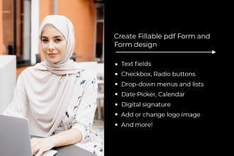 create fillable pdf form and form design