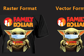 manually vector trace and convert logo to vector