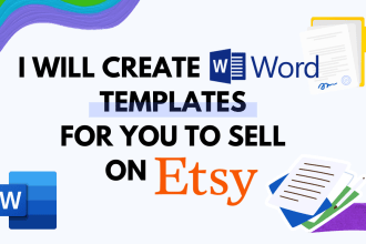 create microsoft word templates for you to sell on etsy
