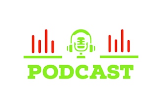 creative unique podcast logo design or podcast cover art