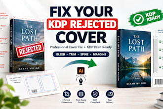 fix your rejected kdp book cover and manuscript