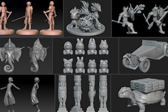 work with your 3d model for design, 3d printing or nft