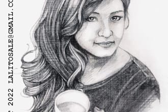 draw a pencil sketch portrait from a photo