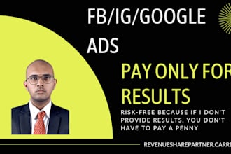 manage facebook, instagram ads, pay only for profits, so its risk free