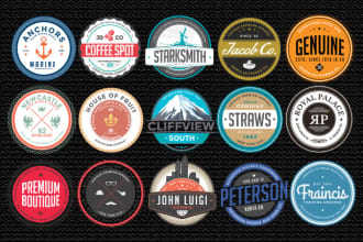 design retro vintage badge logo for your brand