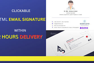 design professional clickable HTML signature