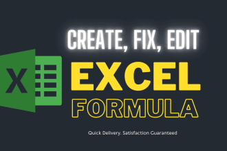 create, edit and fix any excel formula, macro or vba