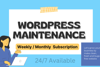 maintenance and manage wordpress website