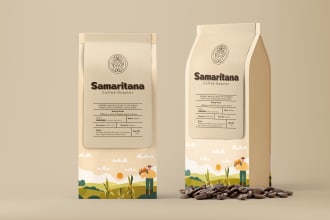 do coffee or tea packaging and label design for you